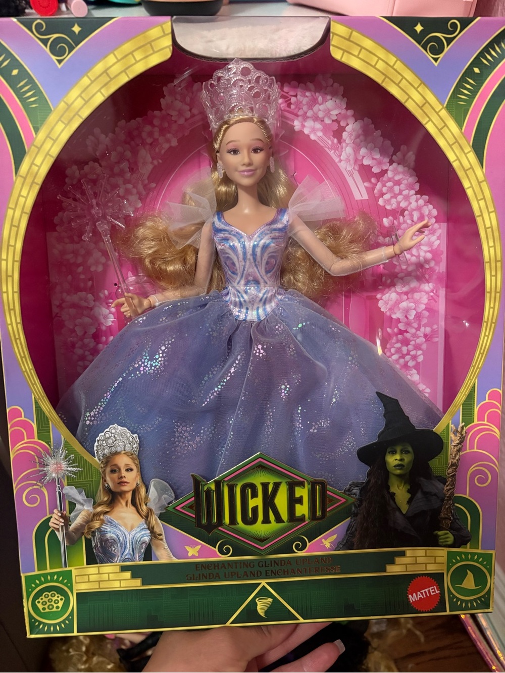 Mattel Glinda Doll in Shimmery Lavender and Pink Gown
